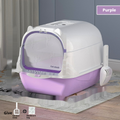 PawZella Large Enclosed Cat Litter Box with Scoop