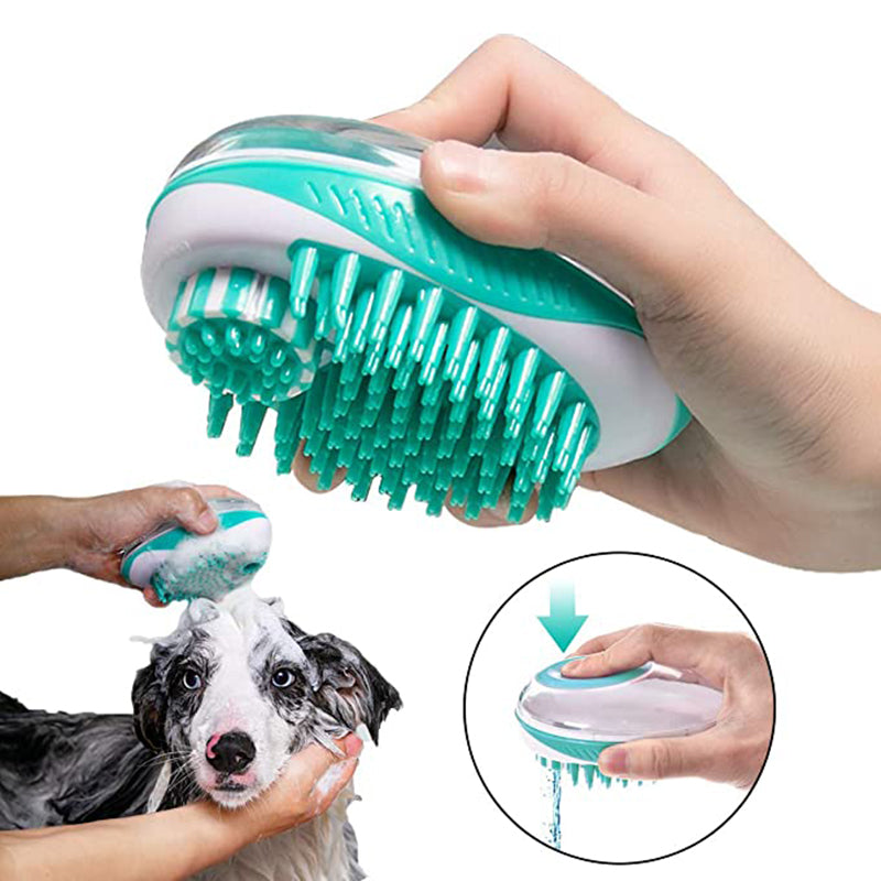 Pawzella 2-in-1 Pet Bath & Grooming Brush for Dogs & Cats