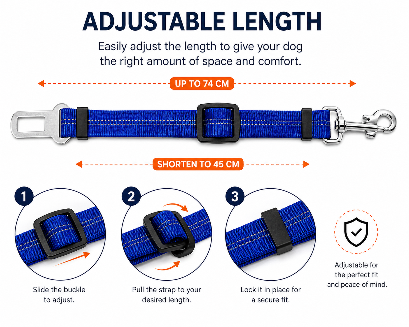 Pawzella Adjustable Dog Car Seat Belt