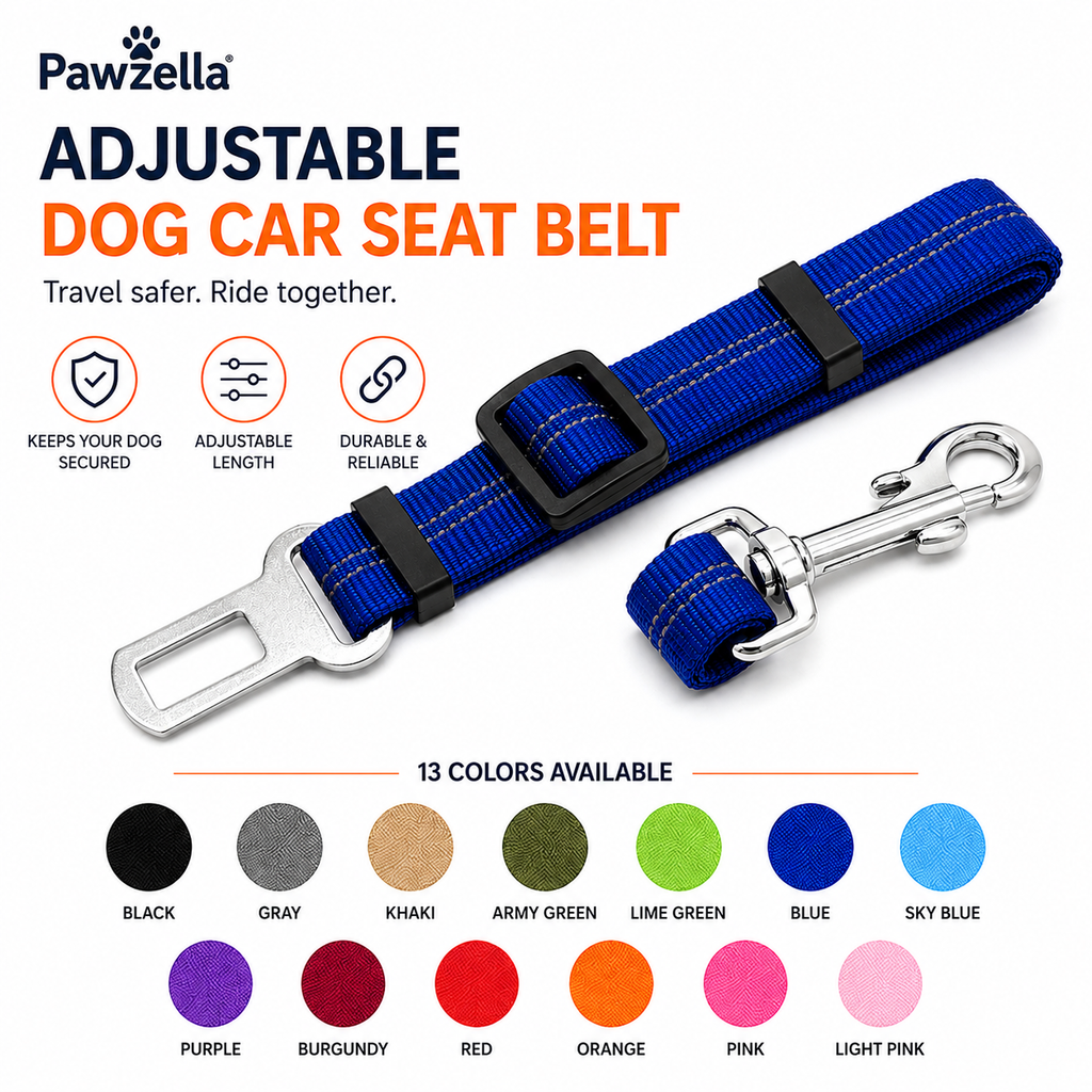 Pawzella Adjustable Dog Car Seat Belt