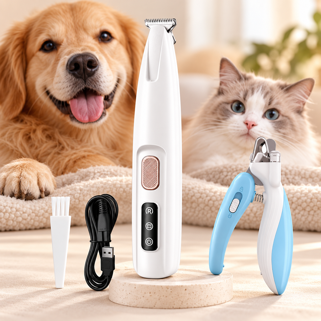 PawZella Paws-Light™ — LED Cordless Pet Paw Trimmer