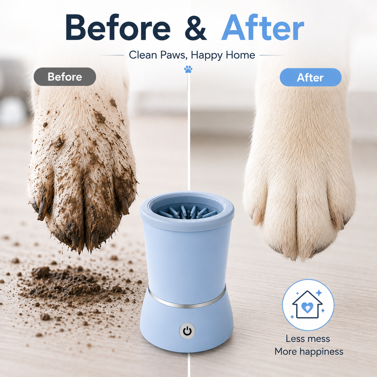 PawZella Smart Automatic Dog & Cat Paw Washer