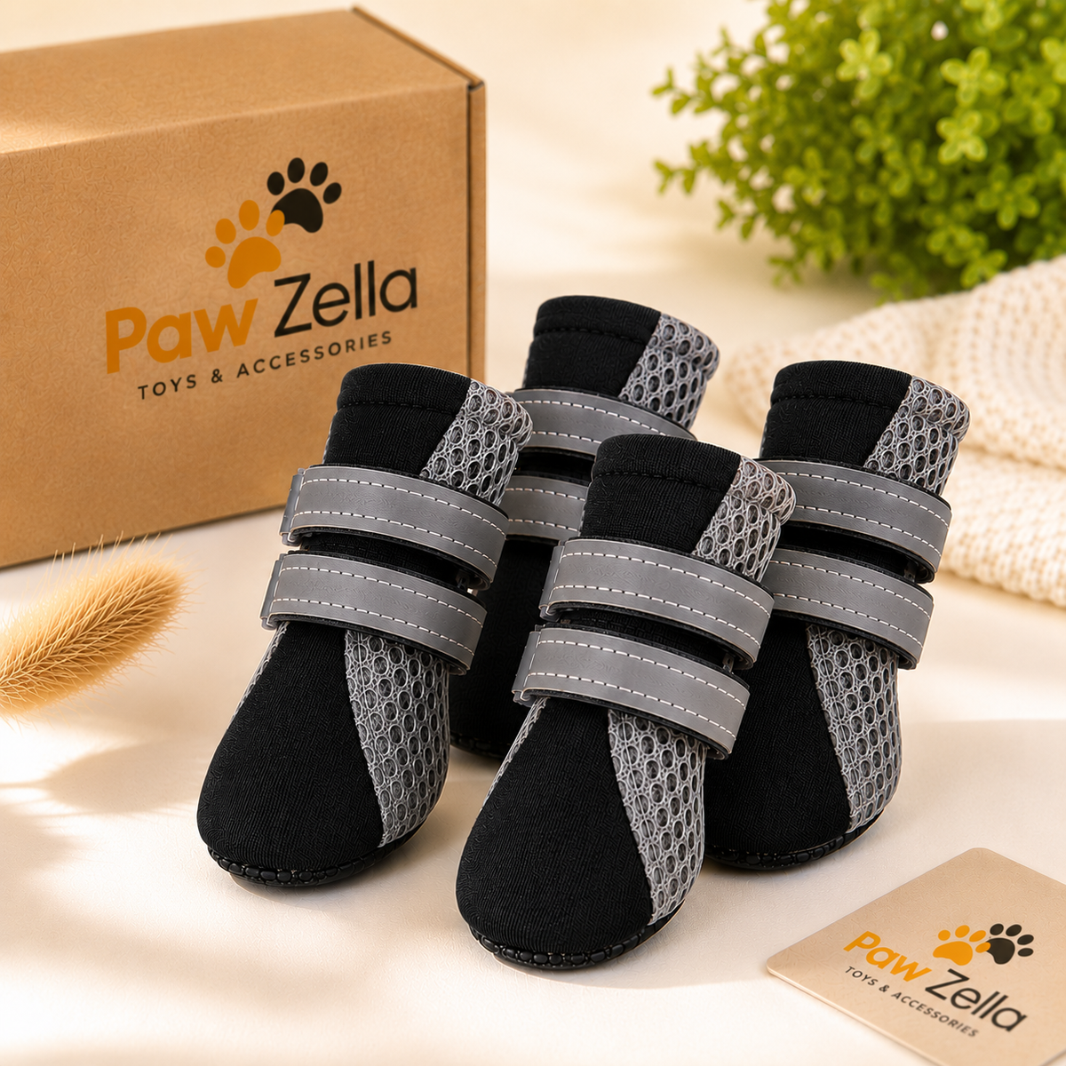 PawZella PawGuard™ Breathable Dog Shoes