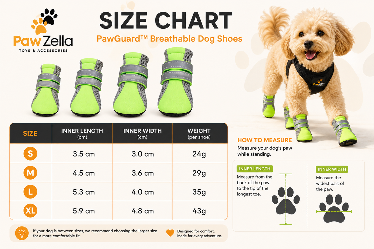 PawZella PawGuard™ Breathable Dog Shoes