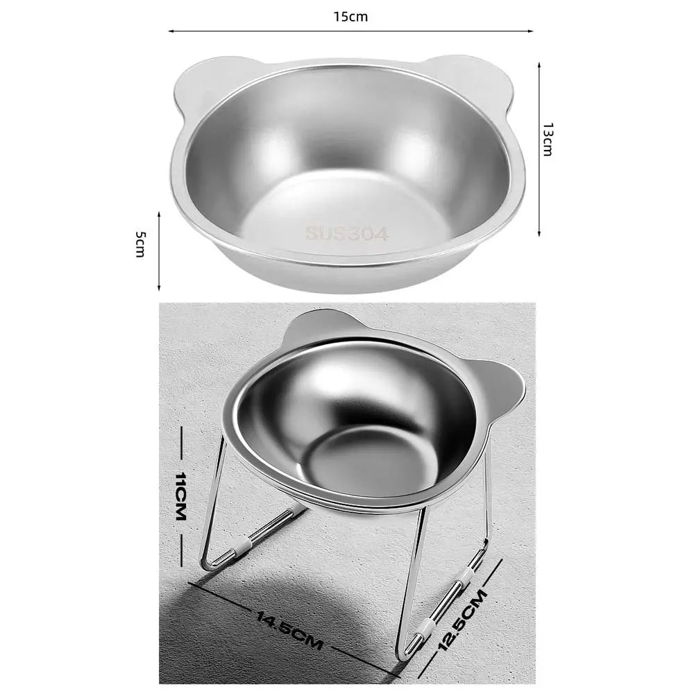 P‌awzella 304 Stainless Steel Cat Bowl