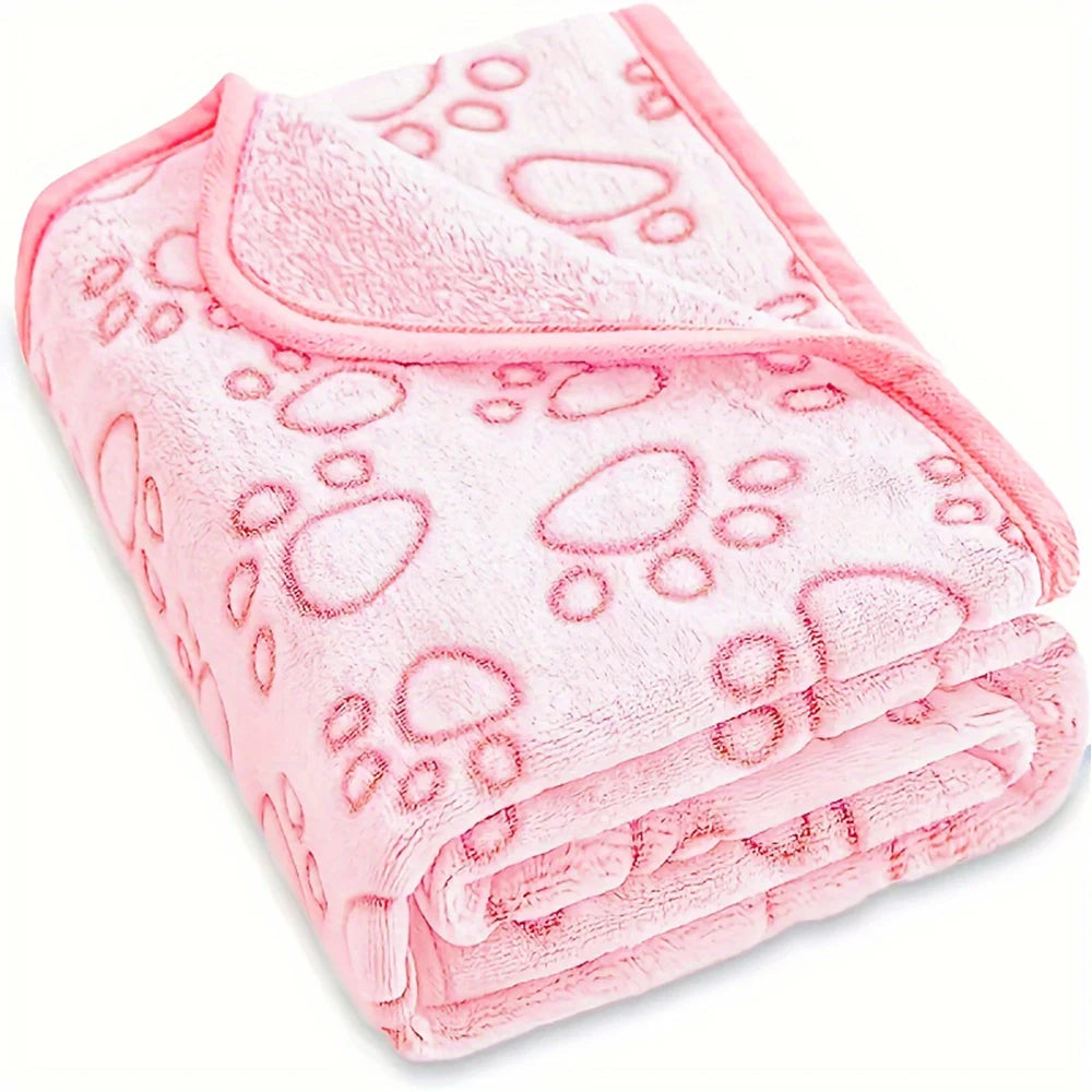Pawzella Ultra-Soft Paw Print Dog Blankets