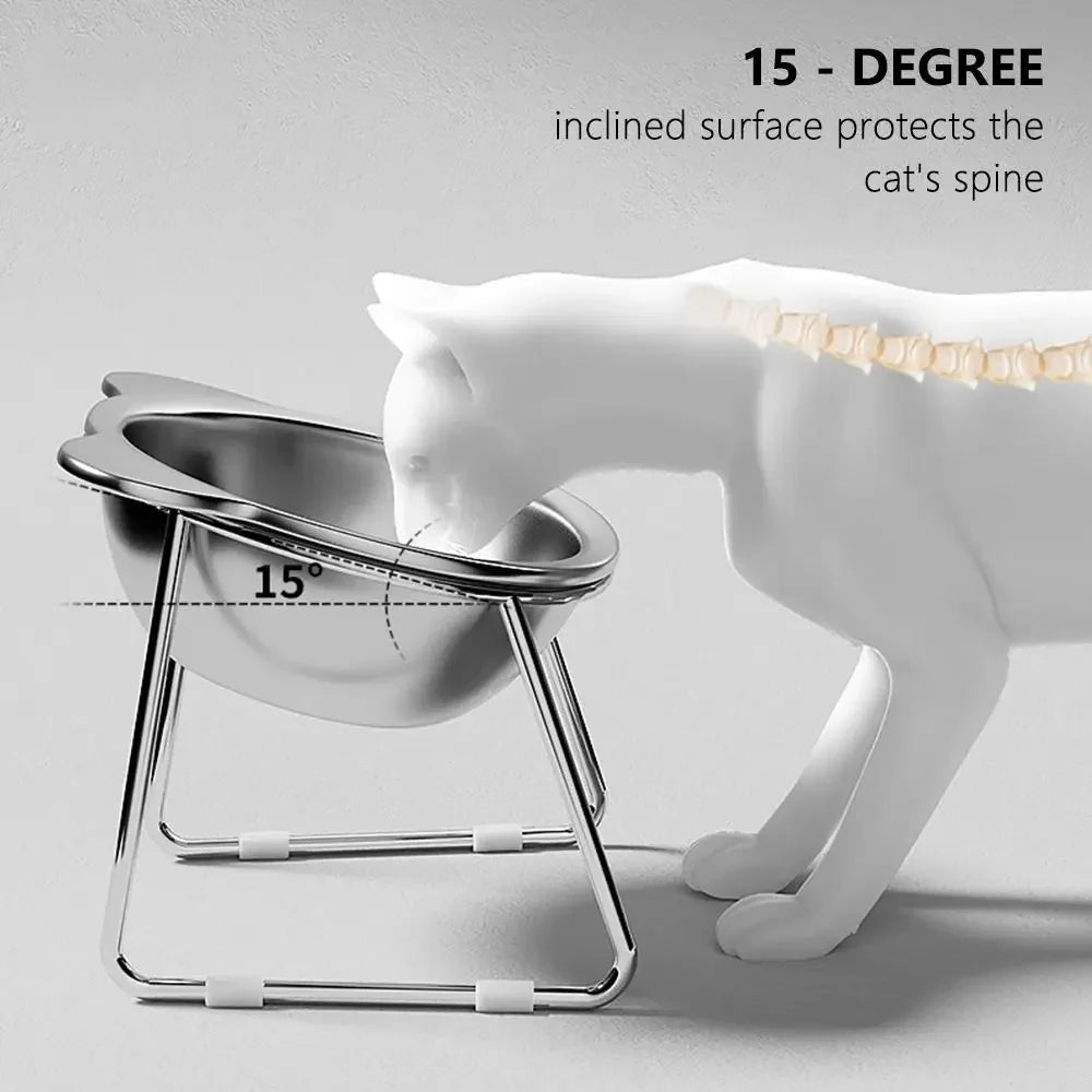 P‌awzella 304 Stainless Steel Cat Bowl