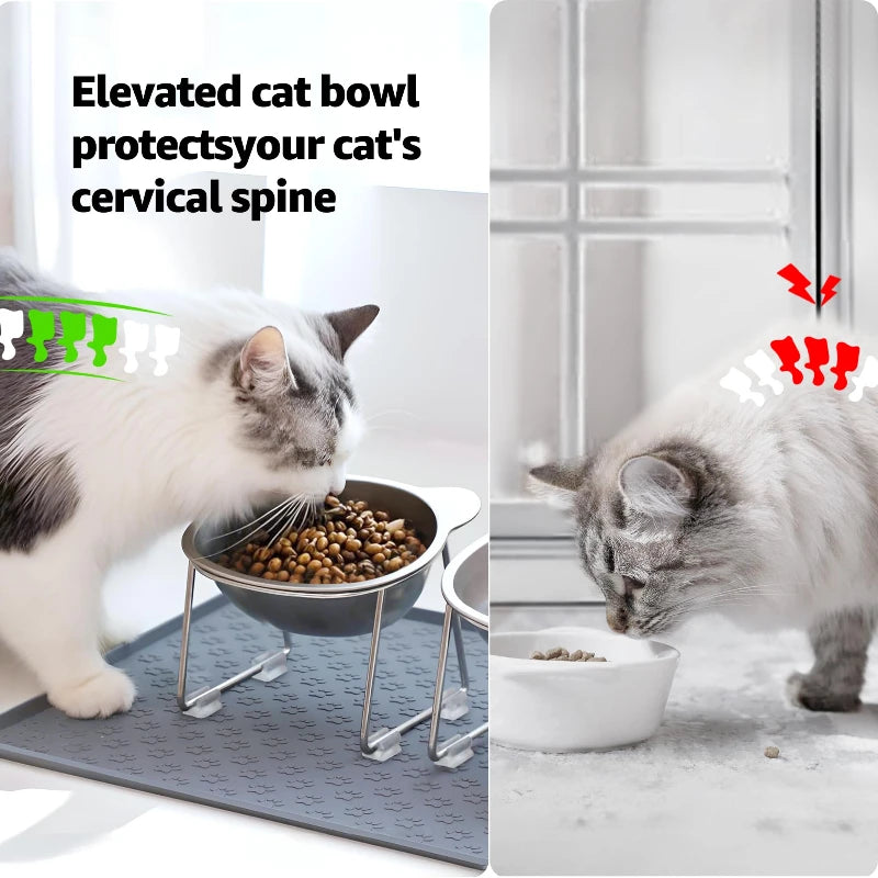 P‌awzella 304 Stainless Steel Cat Bowl