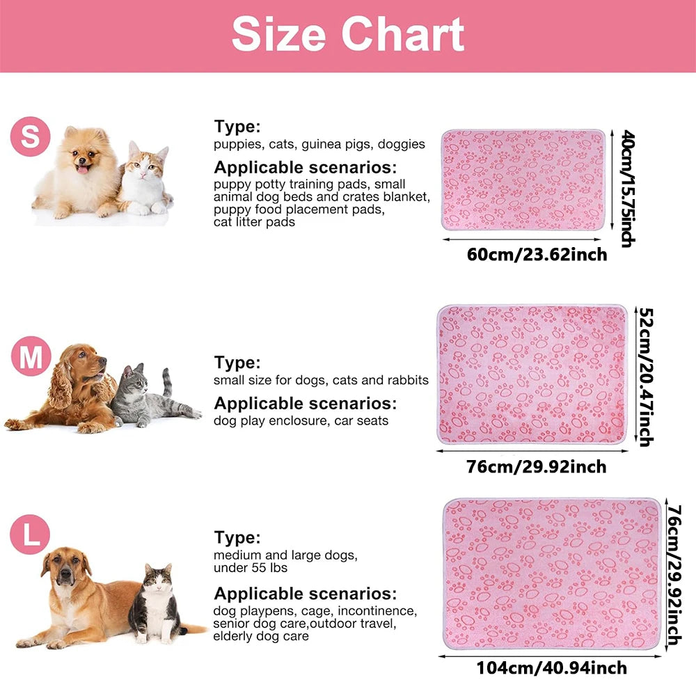 Pawzella Ultra-Soft Paw Print Dog Blankets