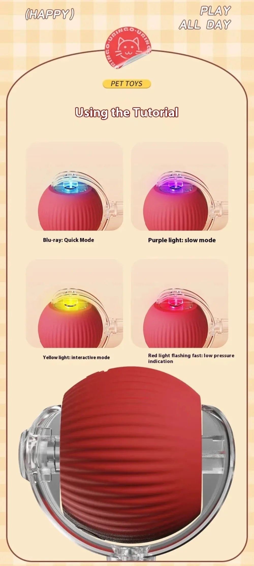 Pawzella Cat Interactive Ball