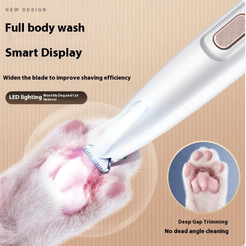 LED-Lit Waterproof Dog Paw Trimmer