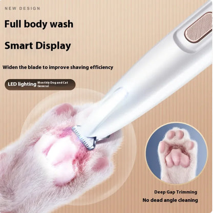 LED-Lit Waterproof Dog Paw Trimmer